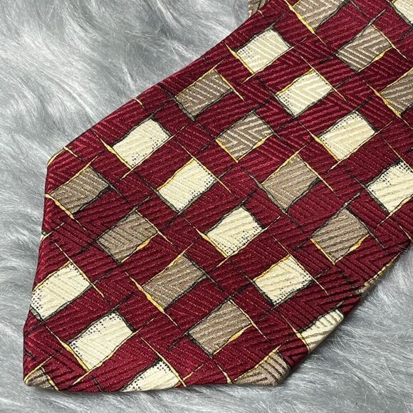 VINTAGE POSTSCRIPTS BY SUPERBA 100% SILK EXTRA LONG TIE MADE IN USA WPL 2831 RED - Picture 5 of 5